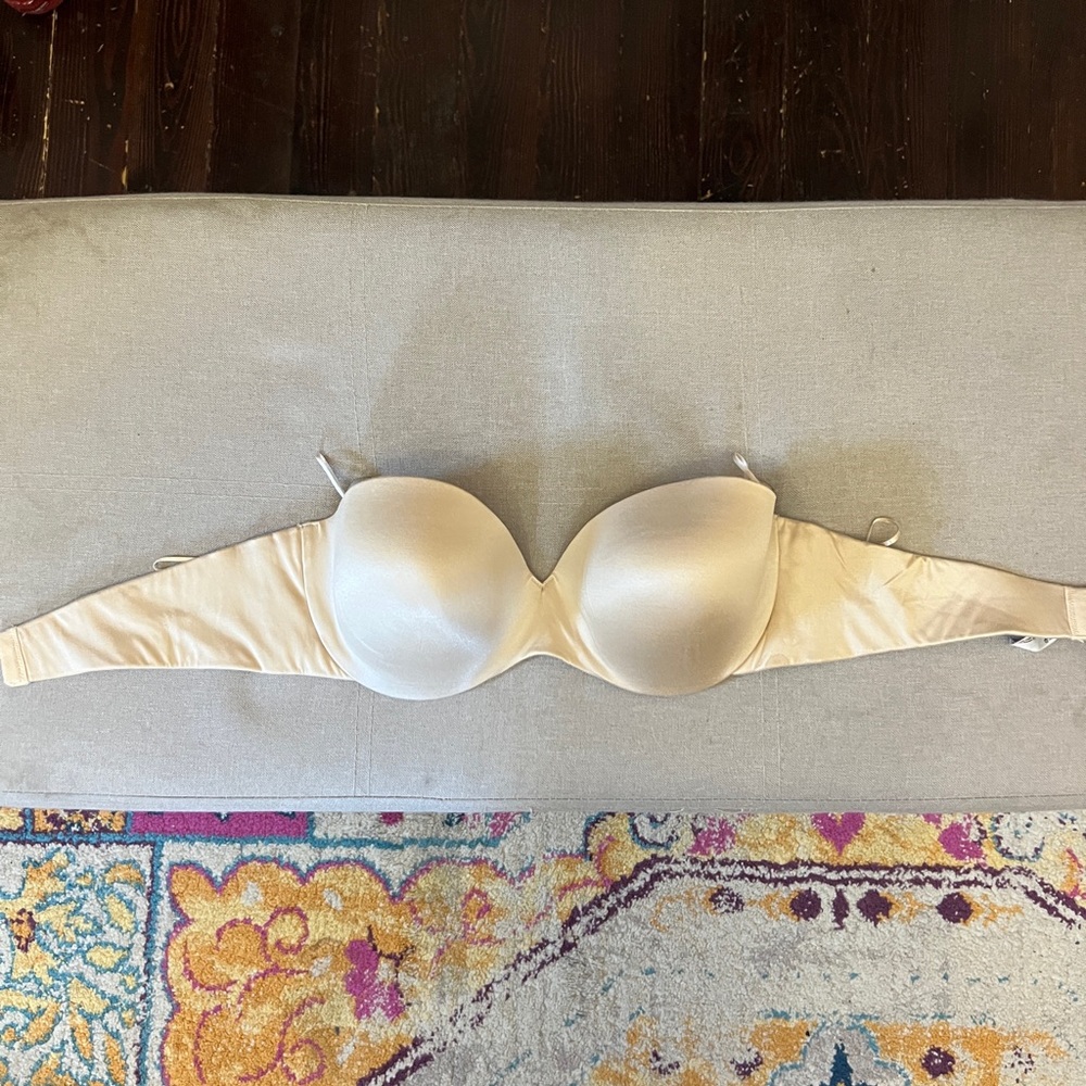 Elegant Cream Strapless Bra